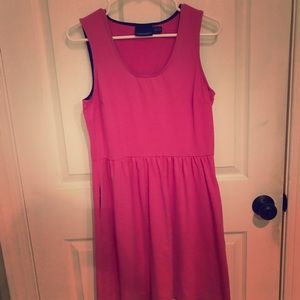 Bright pink casual summer dress.